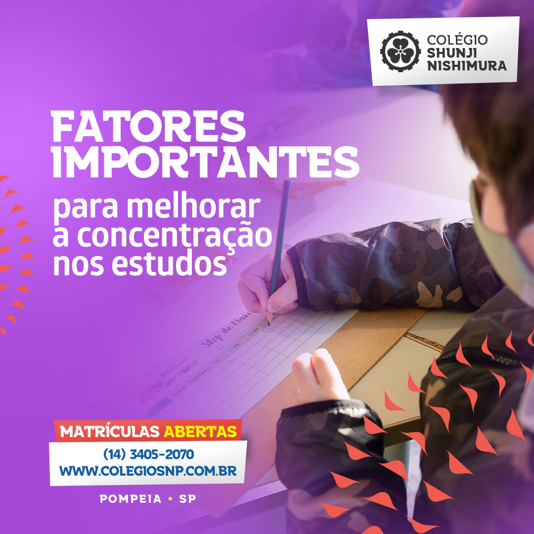 Fatores importantes para melhorar a concentração nos estudos