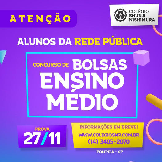 Concurso de Bolsas Ensino Médio – Rede Pública