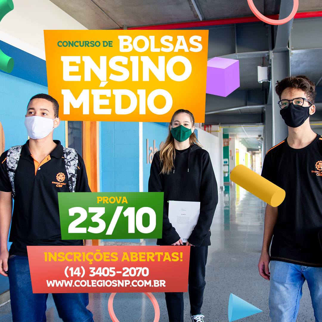 Concurso de Bolsas Ensino Médio 2022 – Inscrições Abertas!